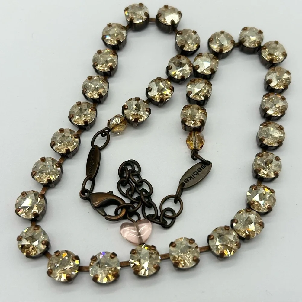 Sabika Peach Crystal in Copper Setting Necklace 2017